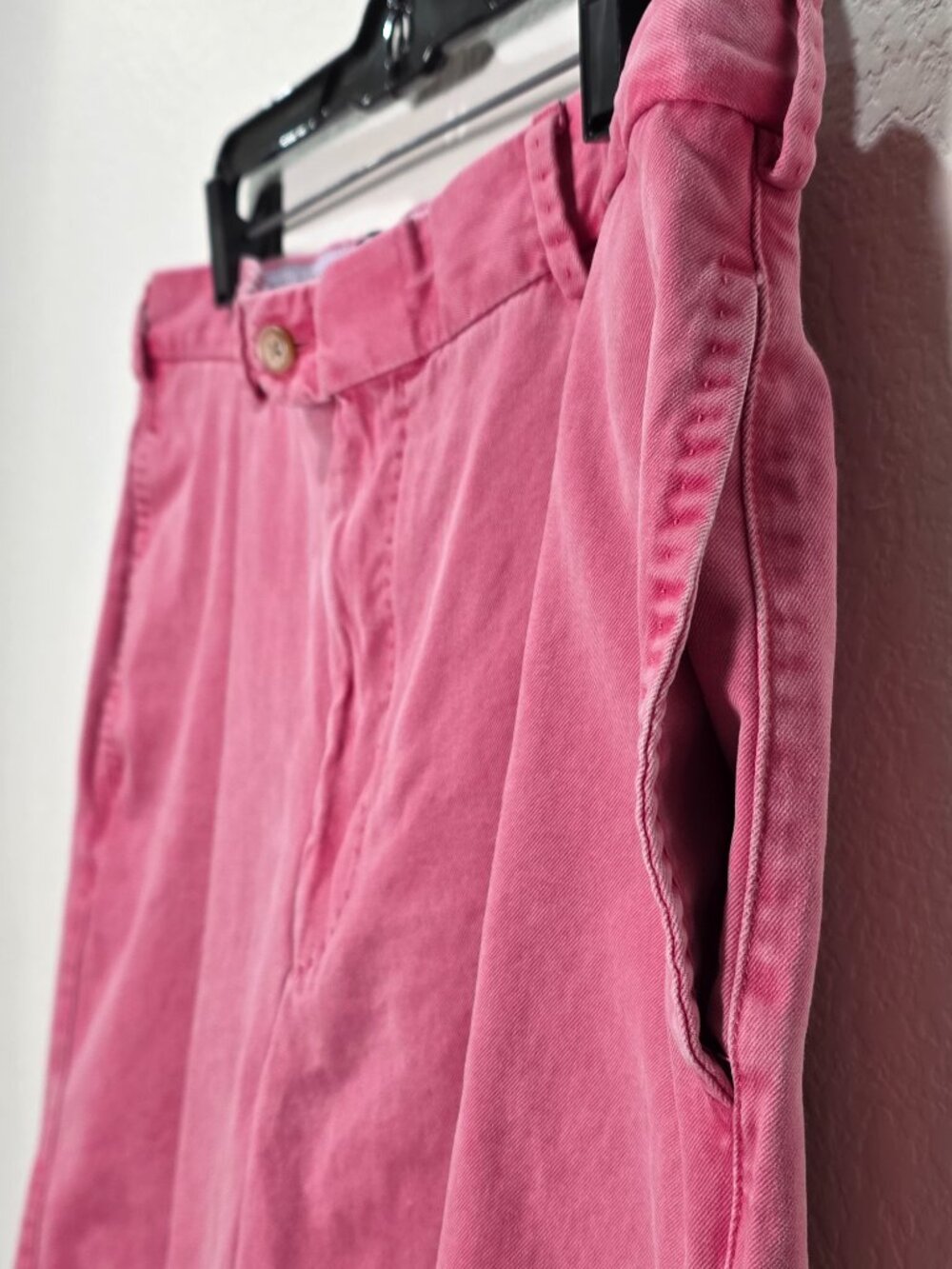 Peter Millar Pima Cotton Chino Shorts Pink Men's Size 36 - Picture 2 of 10